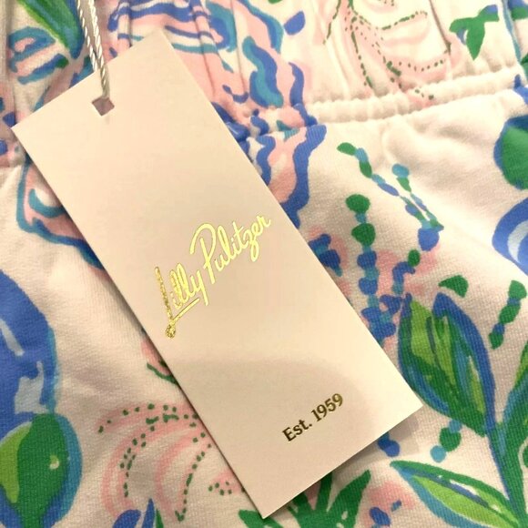 Lilly Pulitzer Women's Floral Shorts - Green, Blue, Pink - Picture 8 of 8